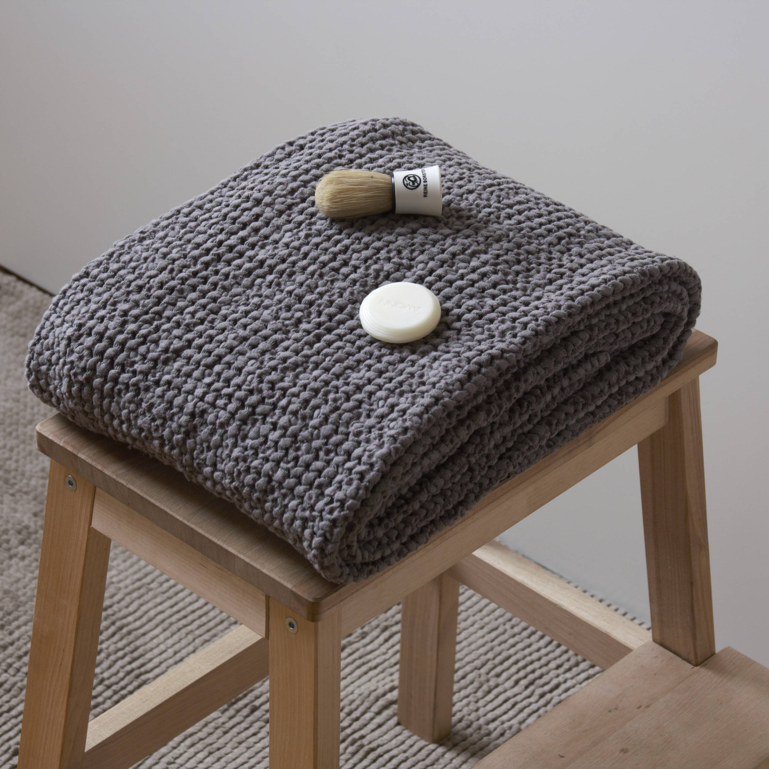 Simple Waffle Towels, Light Grey– LINEN & SAND