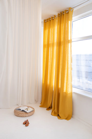 linen curtain with grommets