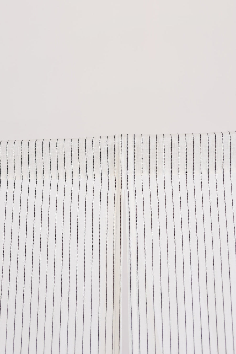 Milky White Pinstripe Linen Japanese Noren Curtain