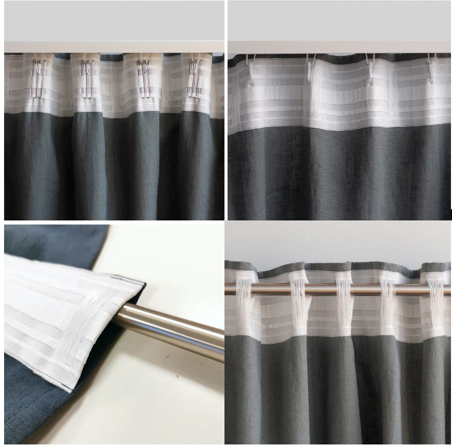 wide linen curtain