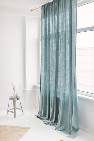 wide linen curtain