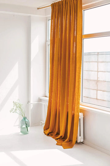 wide linen curtain